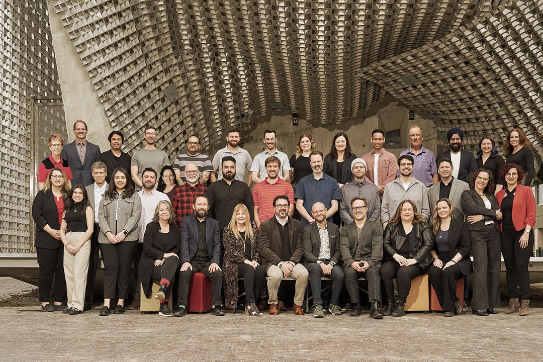 The 6P Marketing team circa 2024 outside in the Exchange District of Winnipeg